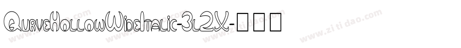 QurveHollowWideItalic-3l2X字体转换