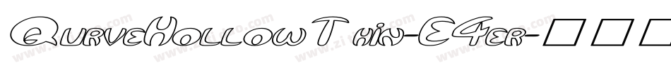 QurveHollowThin-E4er字体转换
