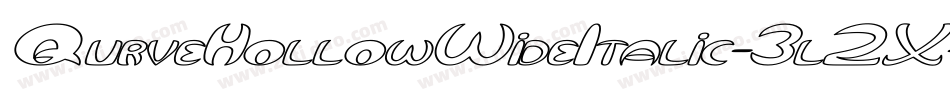 QurveHollowWideItalic-3l2X字体转换