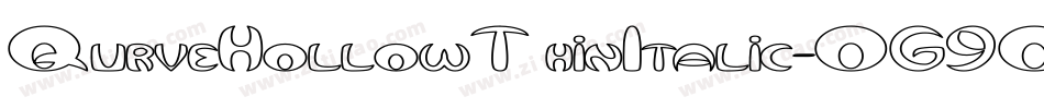 QurveHollowThinItalic-OG9O字体转换
