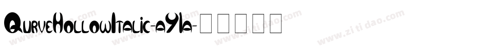 QurveHollowItalic-aY1a字体转换