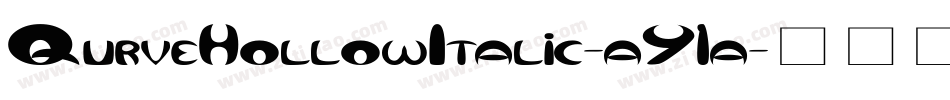 QurveHollowItalic-aY1a字体转换