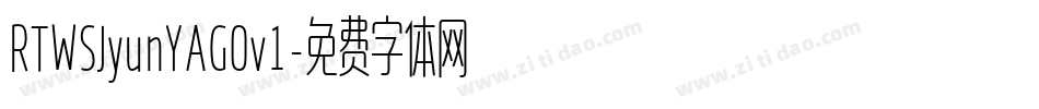 RTWSJyunYAG0v1字体转换