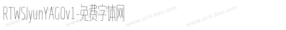 RTWSJyunYAG0v1字体转换