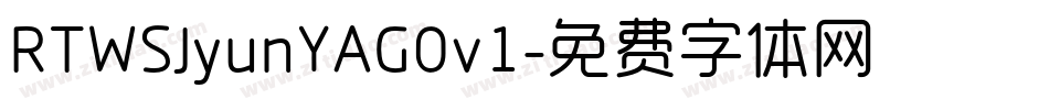 RTWSJyunYAG0v1字体转换