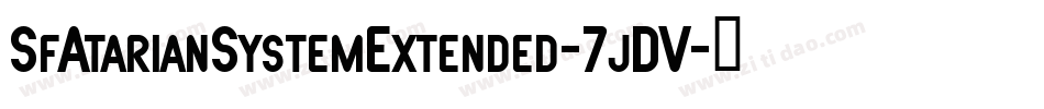 SfAtarianSystemExtended-7jDV字体转换