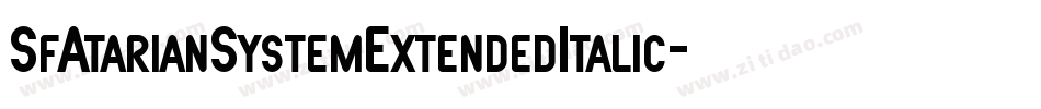 SfAtarianSystemExtendedItalic-LADn字体转换