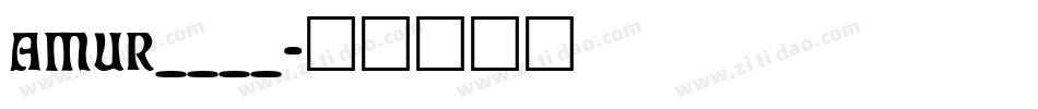 AMUR____字体转换