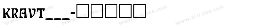 KRAVT___字体转换