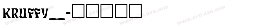 KRUFFY__字体转换