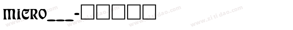 MICRO___字体转换