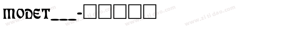 MODET___字体转换