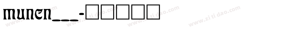 MUNCN___字体转换