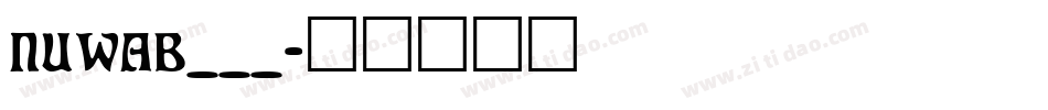 NUWAB___字体转换