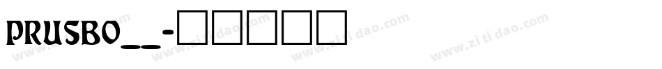 PRUSBO__字体转换
