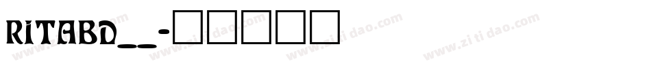 RITABD__字体转换