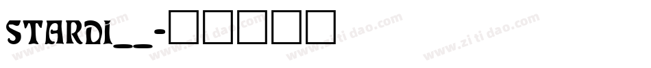 STARDI__字体转换