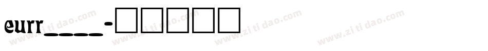 eurr____字体转换