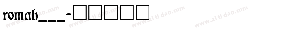 romab___字体转换