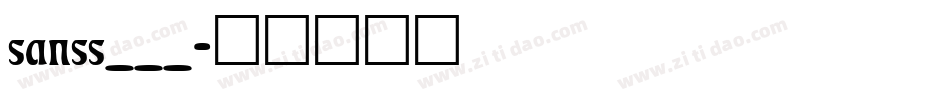 sanss___字体转换