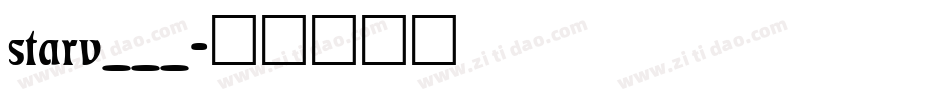 starv___字体转换