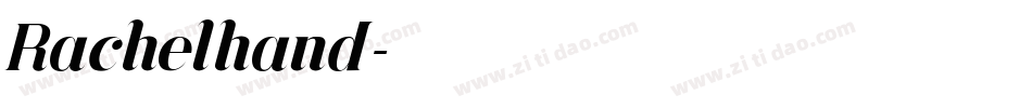 Rachelhand字体转换