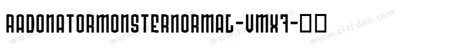 RadonatorMonsterNormal-vmX7字体转换