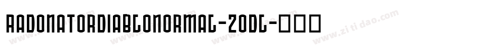 RadonatorDiabloNormal-2ODl字体转换
