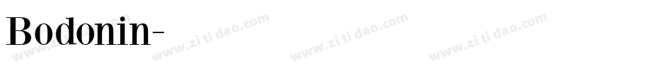 Bodonin字体转换