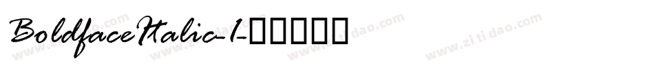 BoldfaceItalic-1字体转换