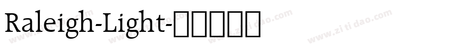 Raleigh-Light字体转换