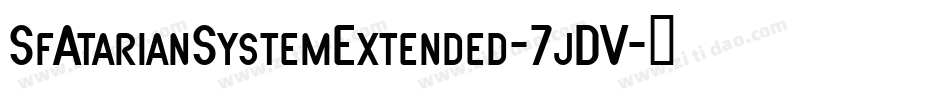 SfAtarianSystemExtended-7jDV字体转换