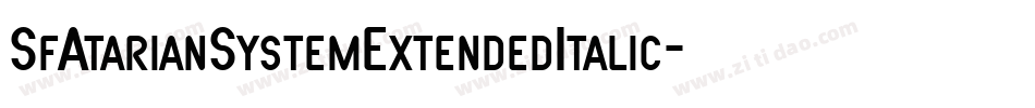 SfAtarianSystemExtendedItalic-LADn字体转换