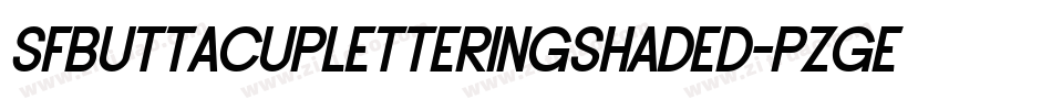 SfButtacupLetteringShaded-PZgE字体转换