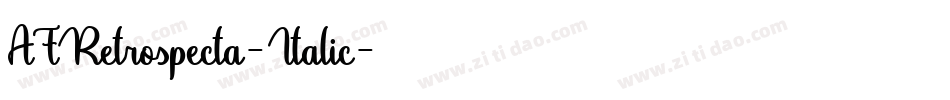 AFRetrospecta-Italic字体转换