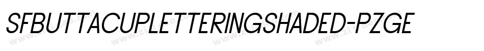 SfButtacupLetteringShaded-PZgE字体转换