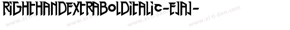 RightHandExtraBoldItalic-EjAj字体转换