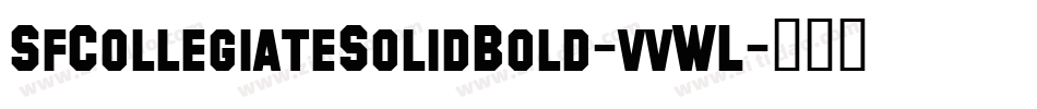 SfCollegiateSolidBold-vvWL字体转换