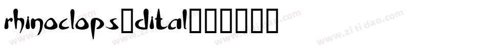 rhinoclops3dital字体转换