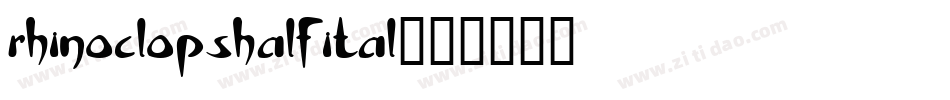 rhinoclopshalfital字体转换