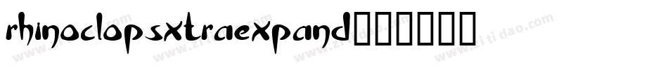 rhinoclopsxtraexpand字体转换