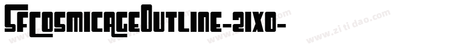SfCosmicAgeOutline-21xo字体转换