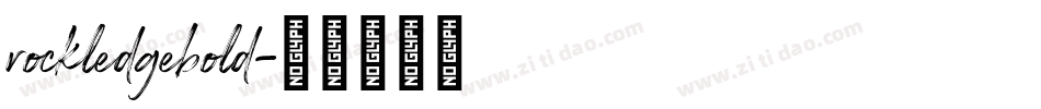 rockledgebold字体转换