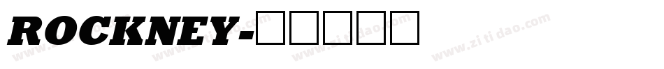 ROCKNEY字体转换