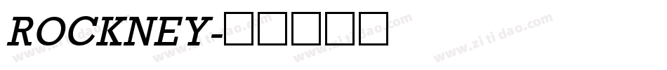 ROCKNEY字体转换