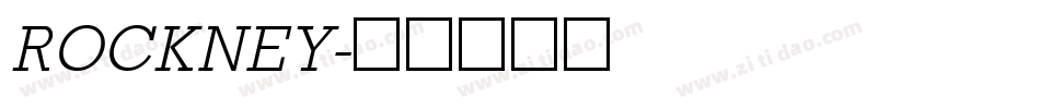 ROCKNEY字体转换