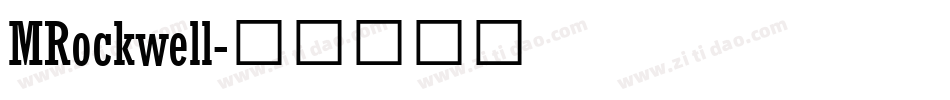 MRockwell字体转换
