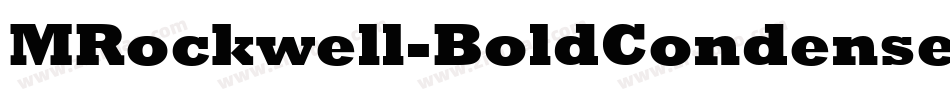 MRockwell-BoldCondensed字体转换
