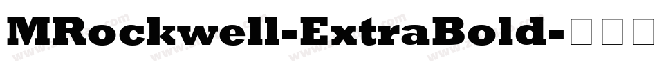MRockwell-ExtraBold字体转换