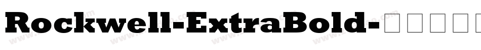 Rockwell-ExtraBold字体转换